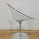 Eros foot armchair tulip Plexiglas and aluminum, by Philippe Starck