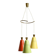 Beautiful large original mid-century 3-arm colorful bag ceiling lamp