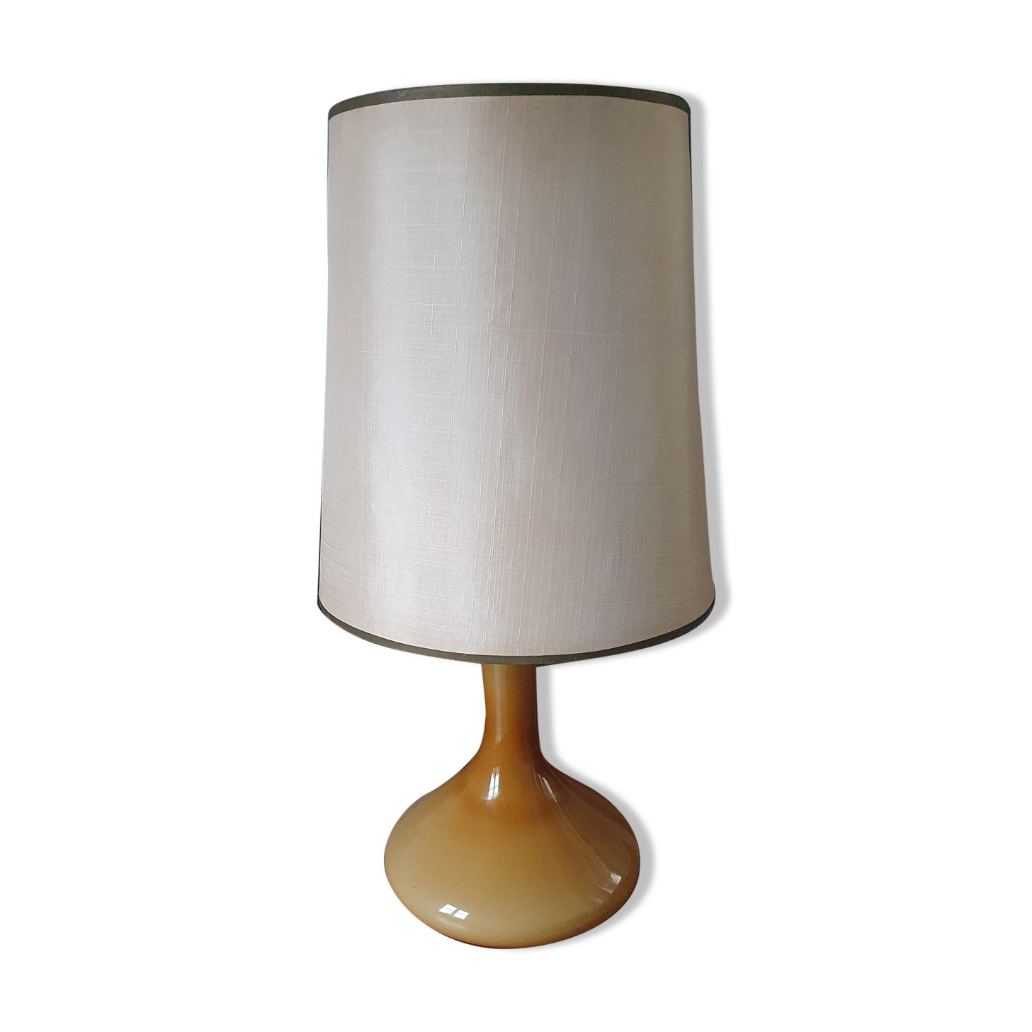 Vintage glass table lamp by Jacob E. Bang for Holmegaard
