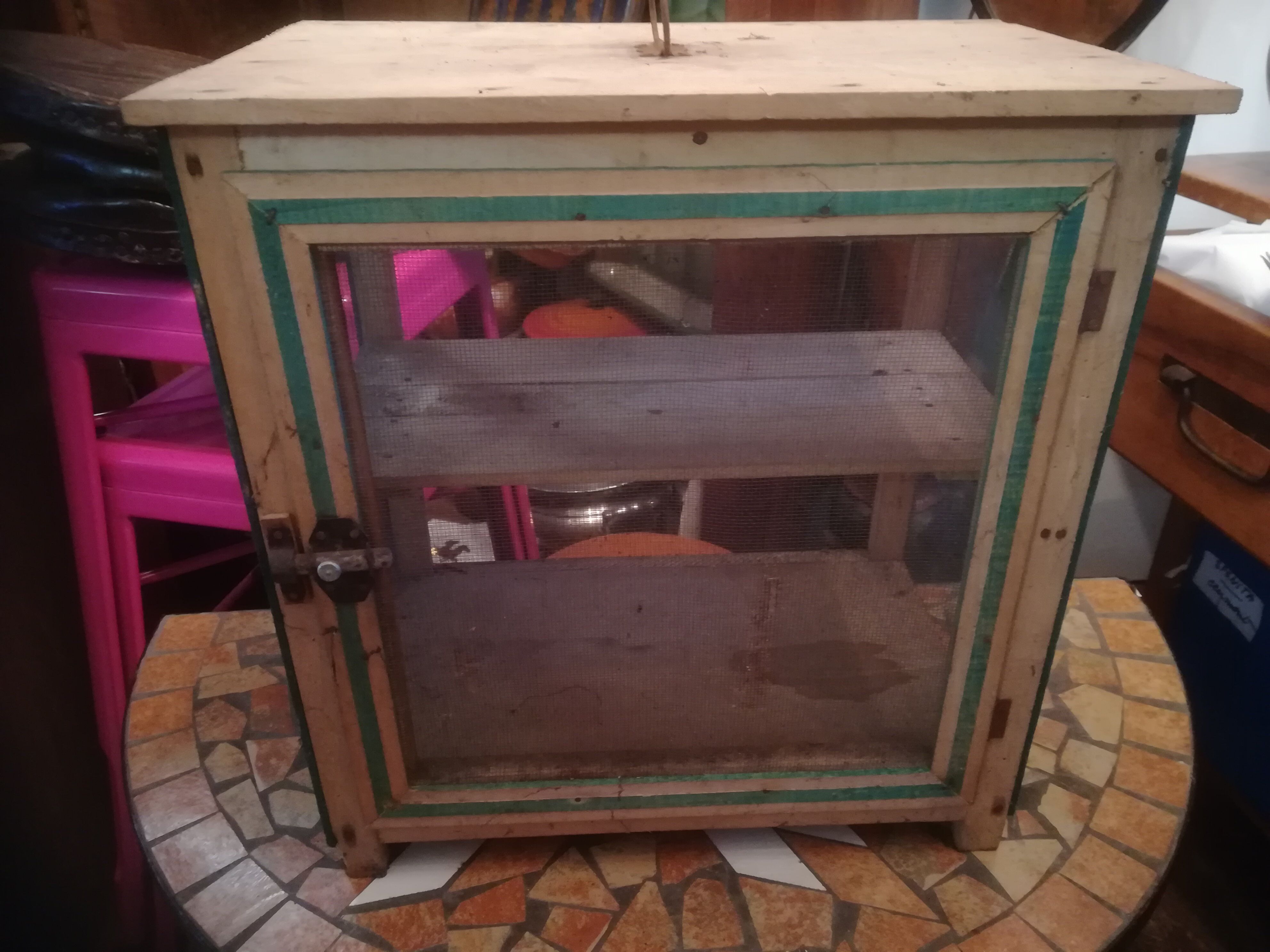 Former pantry wood and iron fence