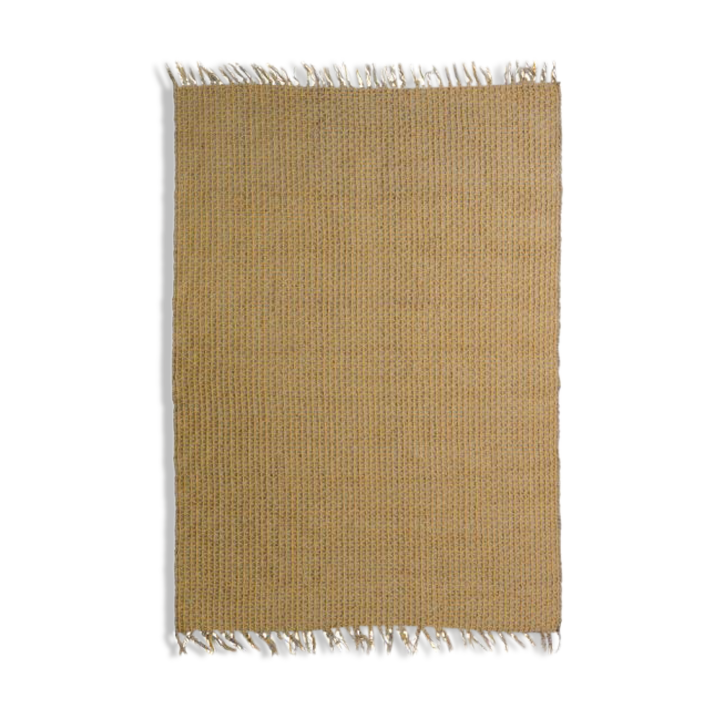 Carpet in jute and yellow cotton 120 x 170 cm