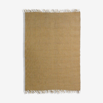 Carpet in jute and yellow cotton 120 x 170 cm