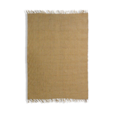 Tapis en jute et coton jaune 120 x 170 cm