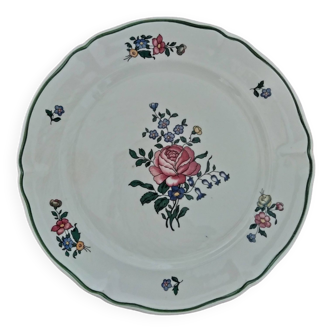 Assiette plate villeroy & boch modele Alt Strasburg fleur rose