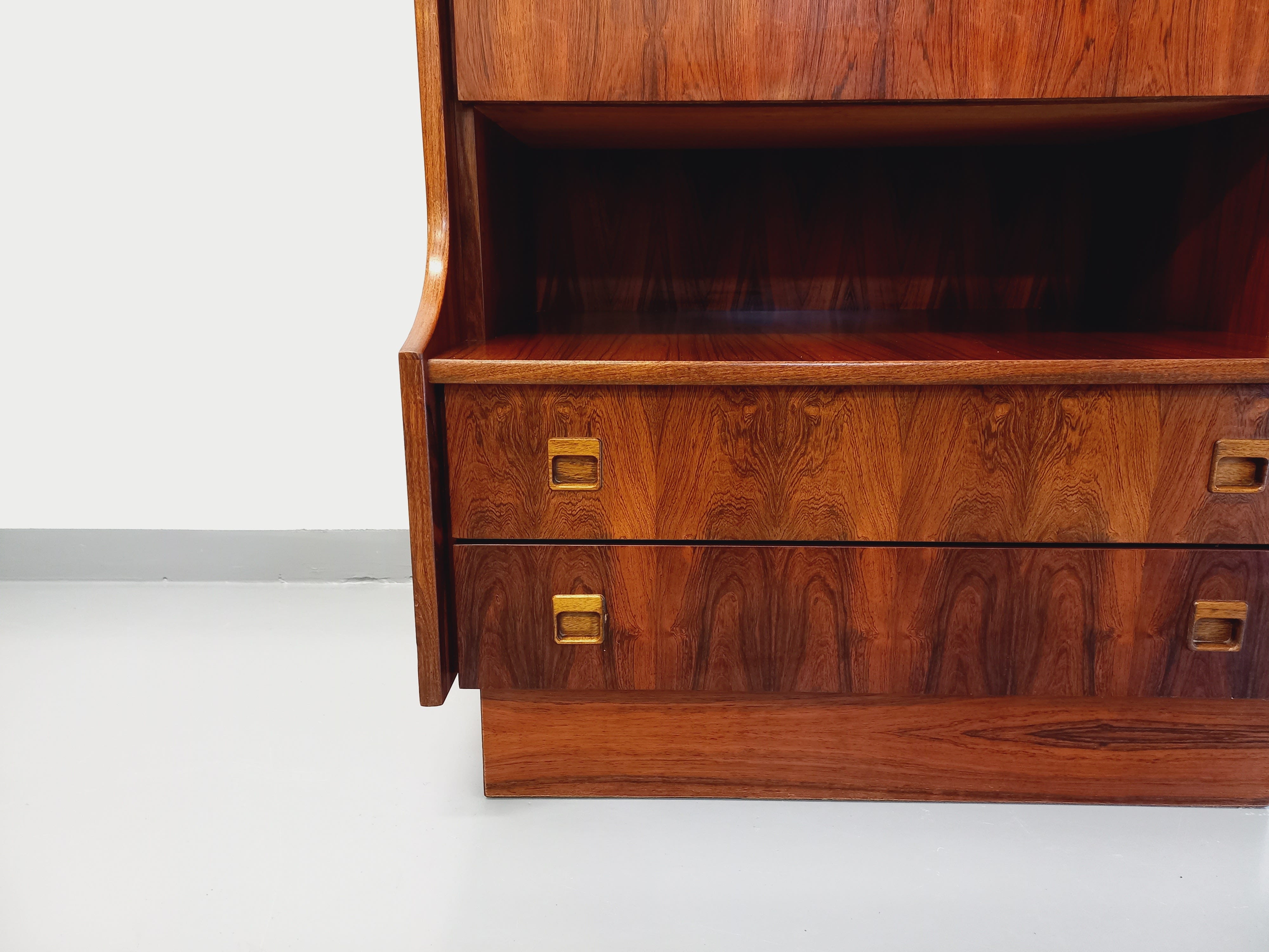 Vintage rosewood top storage cabinet from the 60s