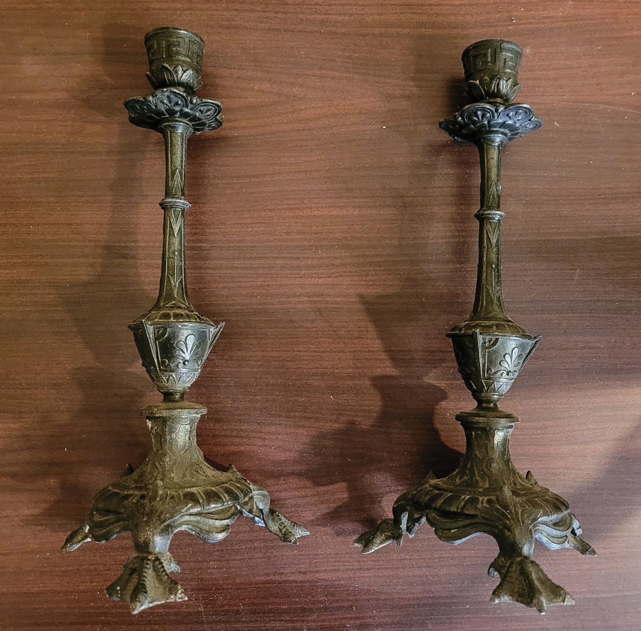 Pair of candle holders