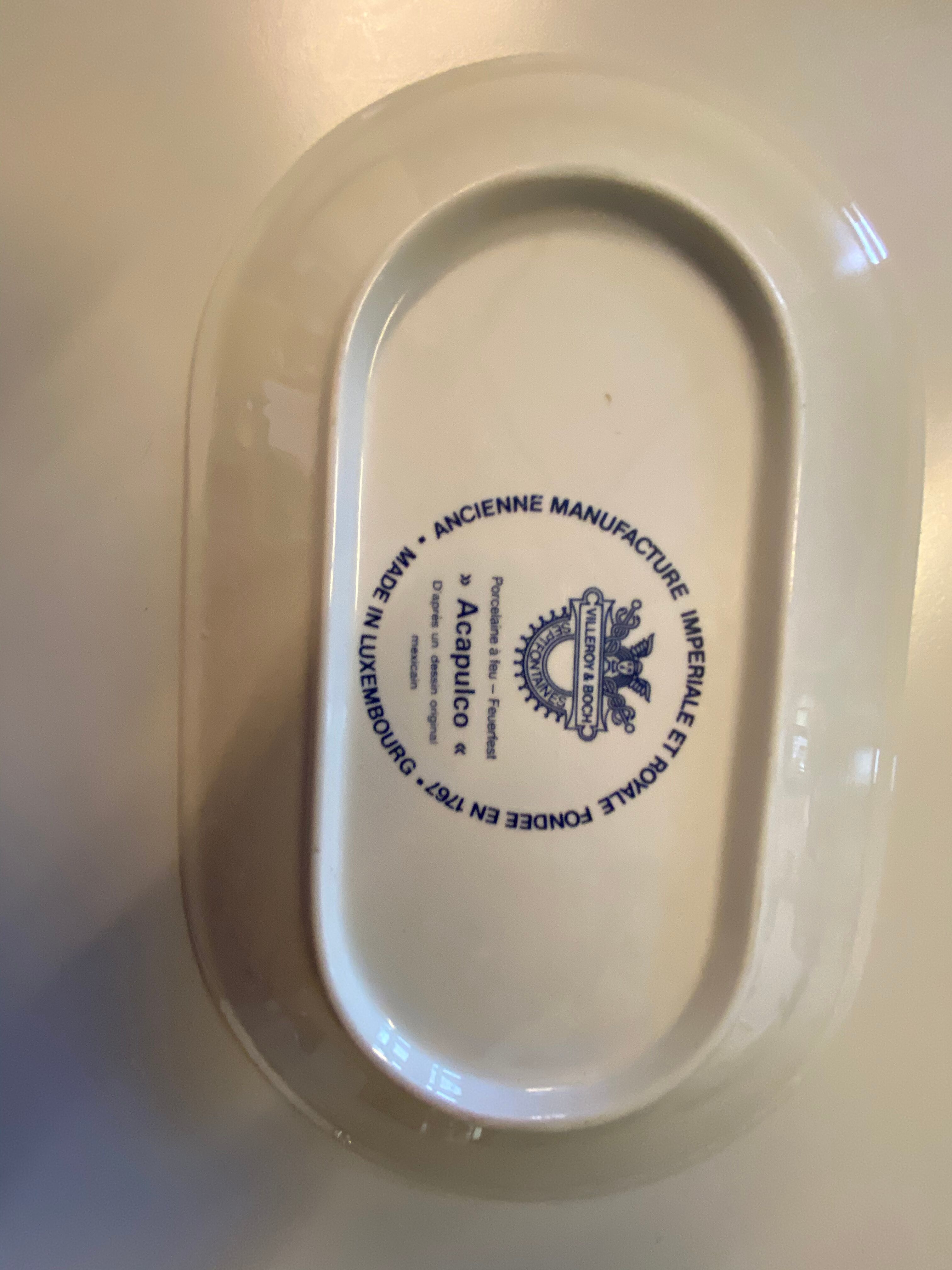Deux petits plats et un saucier Villeroy Boch Acapulco