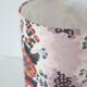 Recycled vintage lamp — handmade plum ceramic and antique floral lampshade
