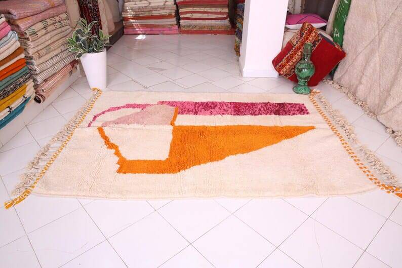 Tapis berbère fait main en laine taille 200 x 300 cm