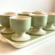 6 coquetiers sur plateau céramique par villeroy & boch