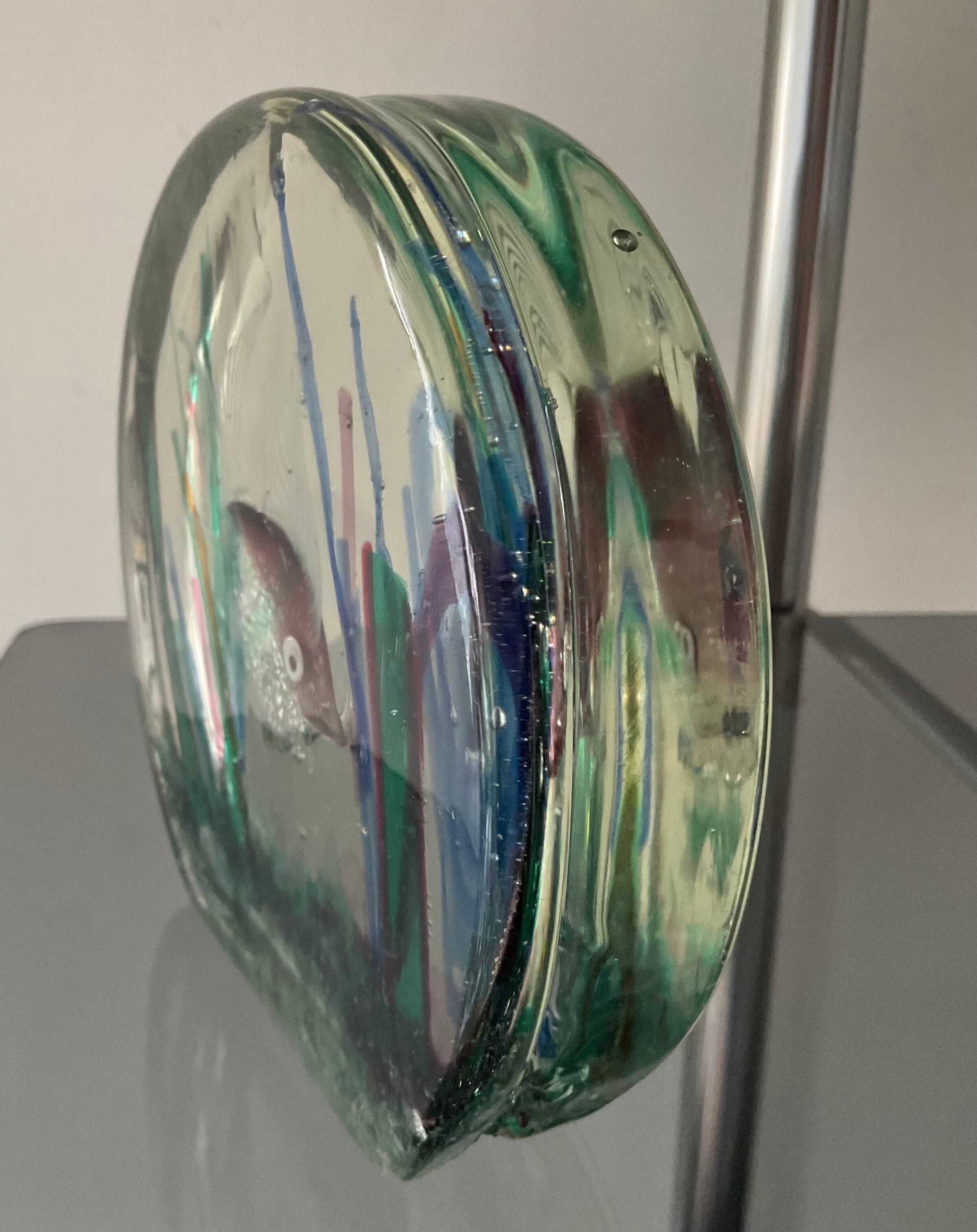 Paper press Murano aquarium vintage glass paste