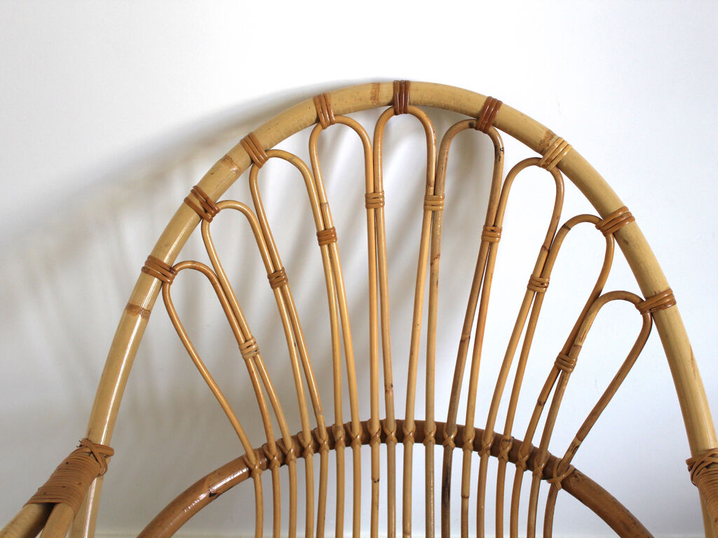 Vintage rattan armchair