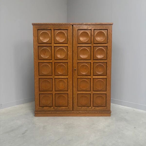 Vintage brutalist style highboard / cabinet by Bartels, 1970s