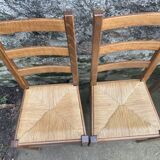 6 straw chairs 1960