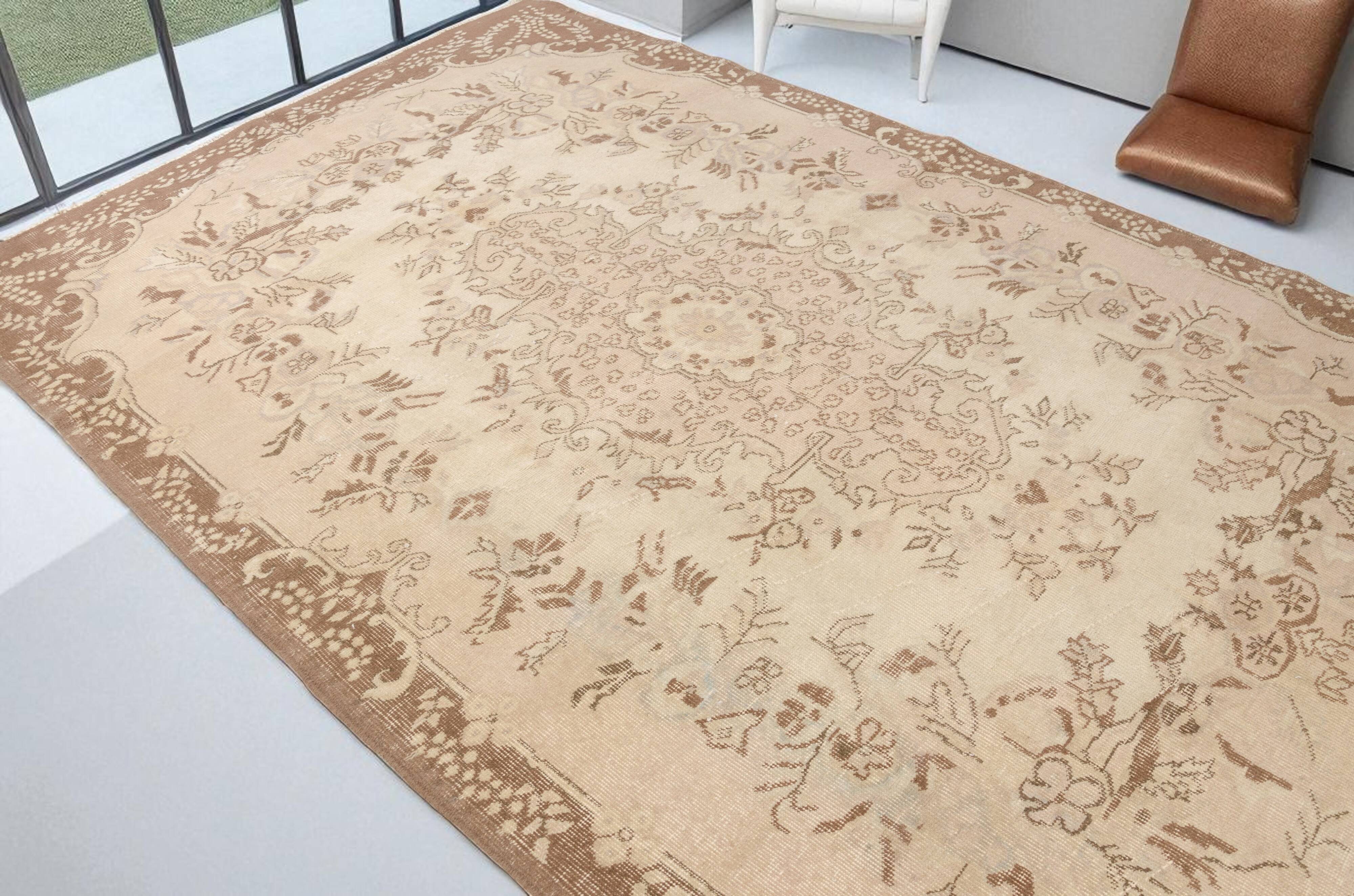 Beige Handknotted Oushak Rug sku 1105