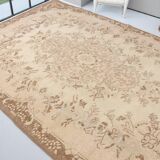 Beige Handknotted Oushak Rug sku 1105