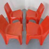 B1171 Fiberglass Stacking Chairs by Helmut Bätzner for Bofinger, 1960s, Set of 4