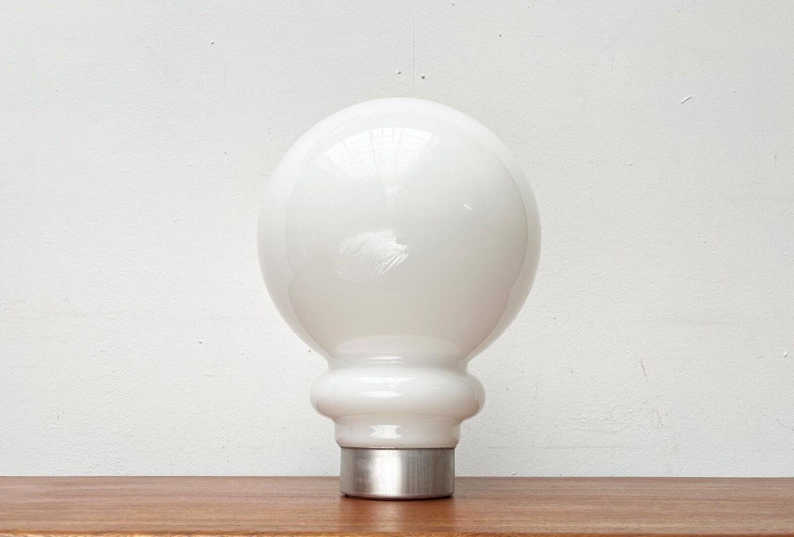 Italian replacement glass for mid-century space age spy lamp by Mazzega, 1960s.