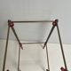 Vintage side table in white marble and brass year 60