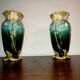 Pair of De Bruyn slip vases - Art Nouveau