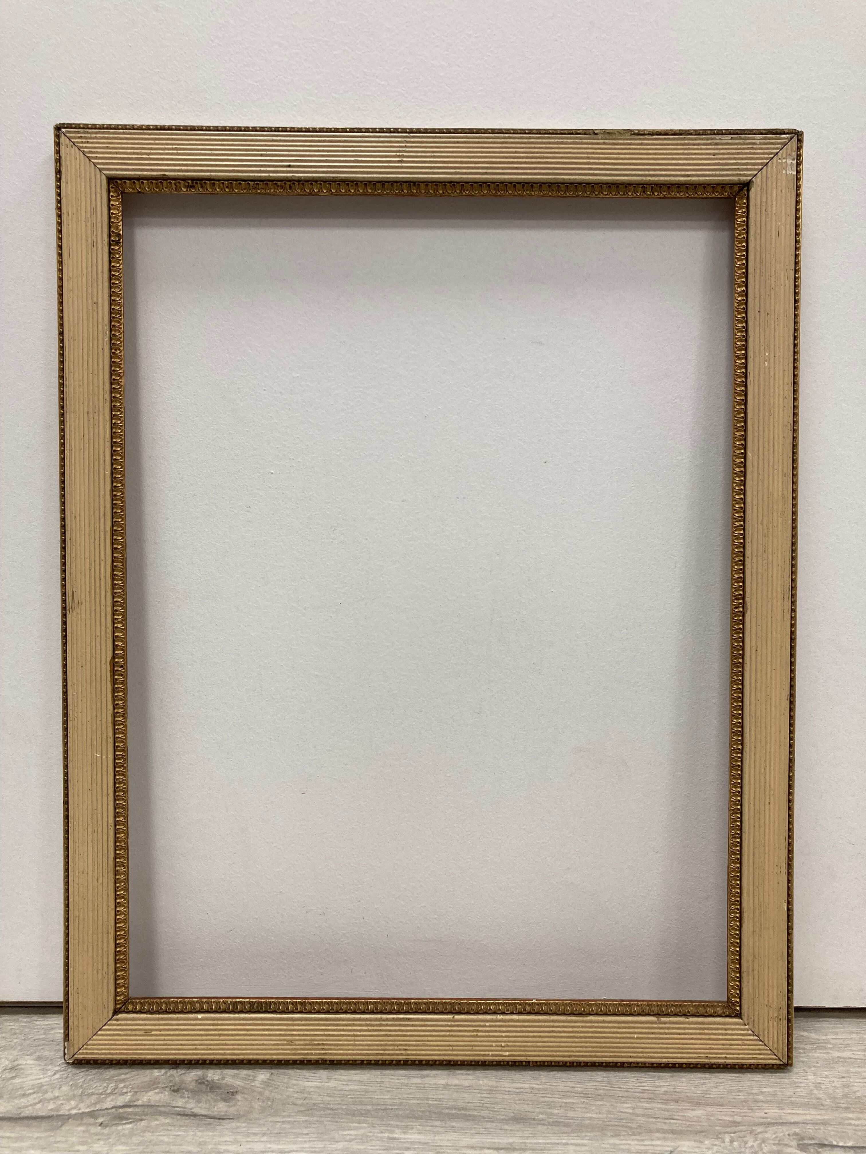 Vintage cream and gold frame