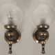 Two wall sconces Gold and Black – Globes-H30 cm-Socket-E27