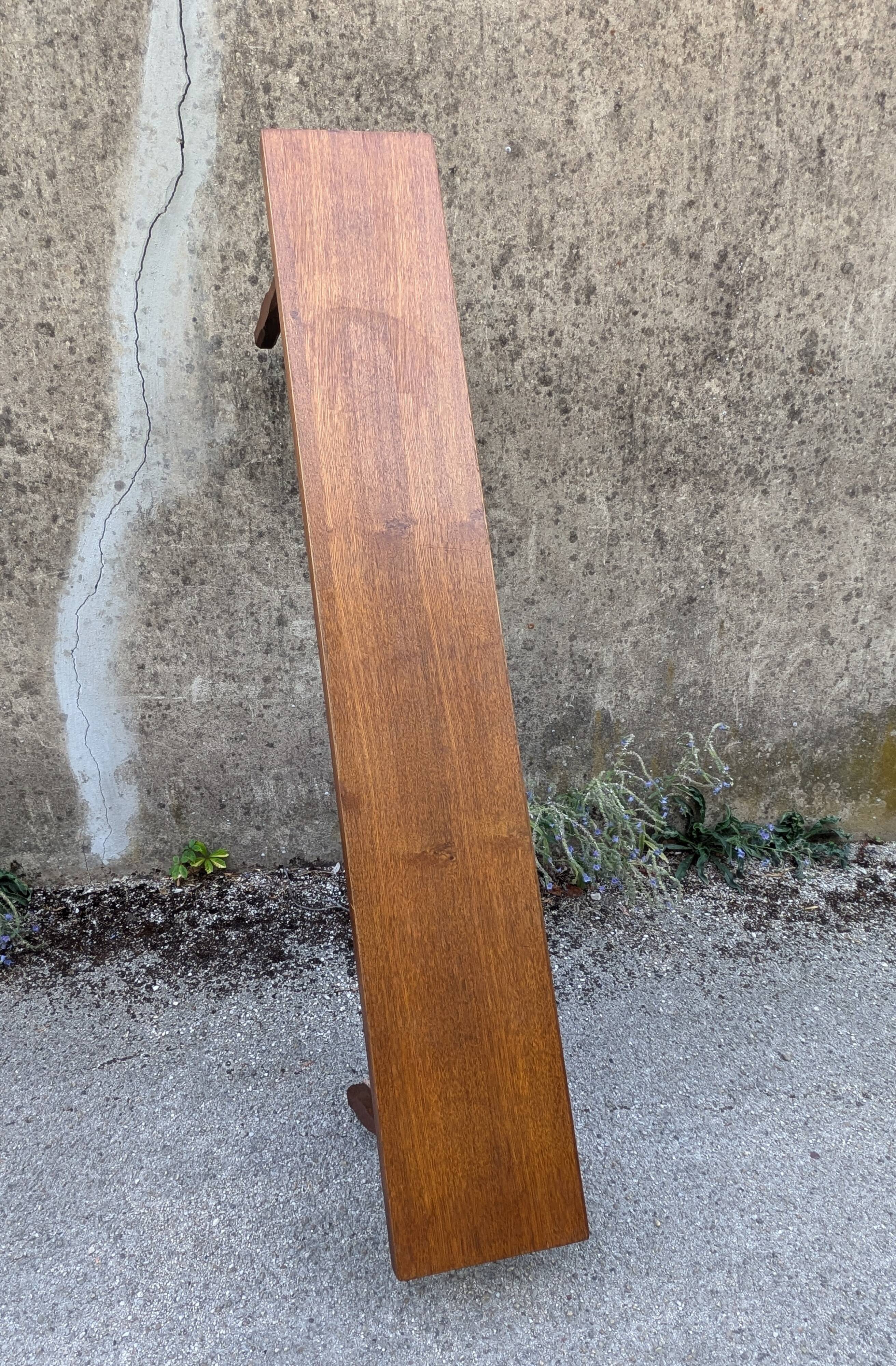 Banc rustique en chêne, France, 1970