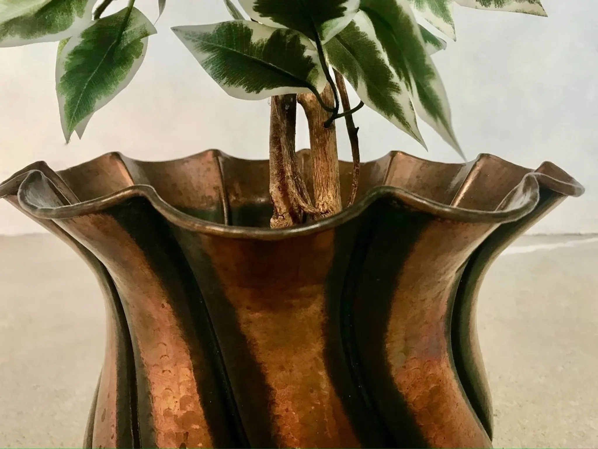 Copper Cachepot by Egidio Casagrande for Borgo Valsugana, Italy 1950s