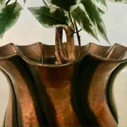Copper Cachepot by Egidio Casagrande for Borgo Valsugana, Italy 1950s