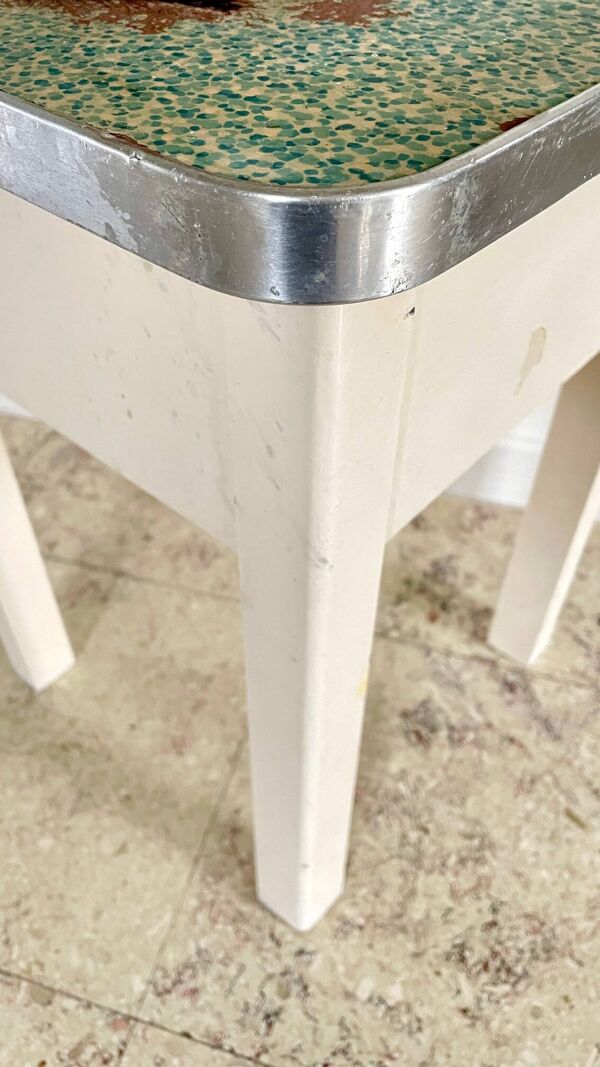 Tabouret coffre vintage en bois