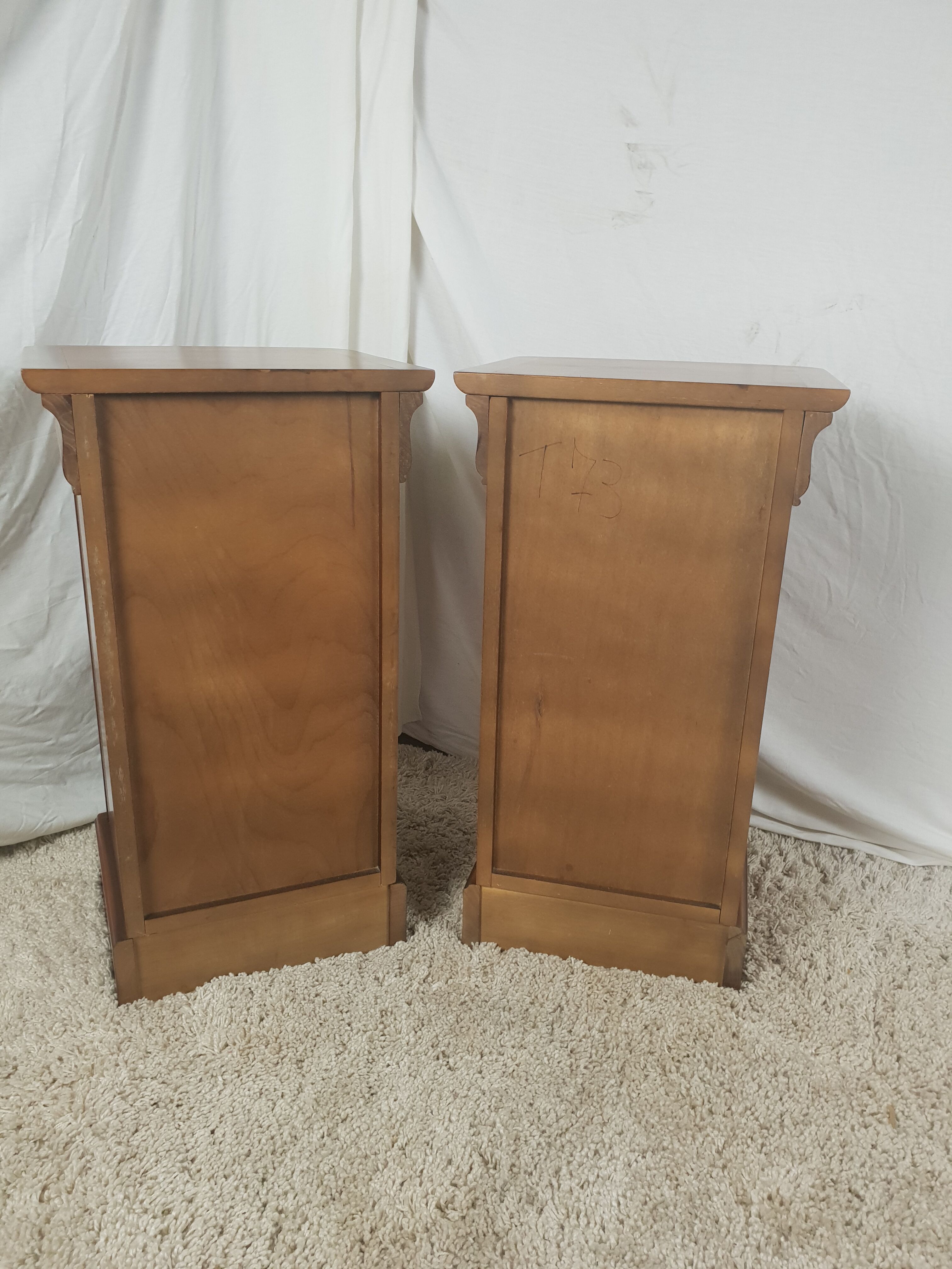 Louis Philippe style pair of nightstand