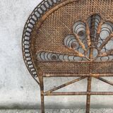 Tête de lit peacock en rotin