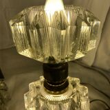 Pair of 1930s wall lights, Italian work, Murano glass and brass