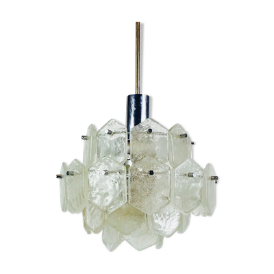 Lustre en verre, années 1960