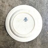 Plat rond Longwy en terre de fer, service "Fontainebleau"