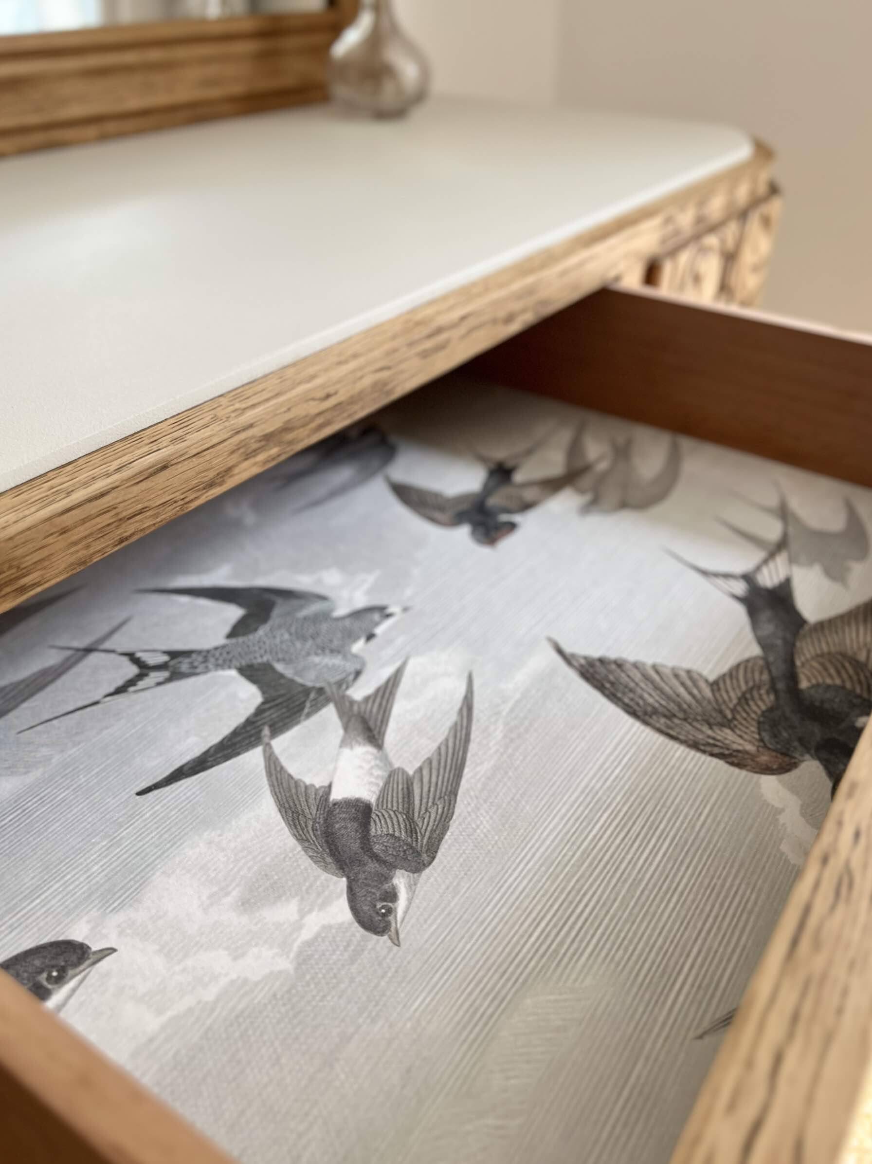 Art Deco oak sideboard with mirror (removable)