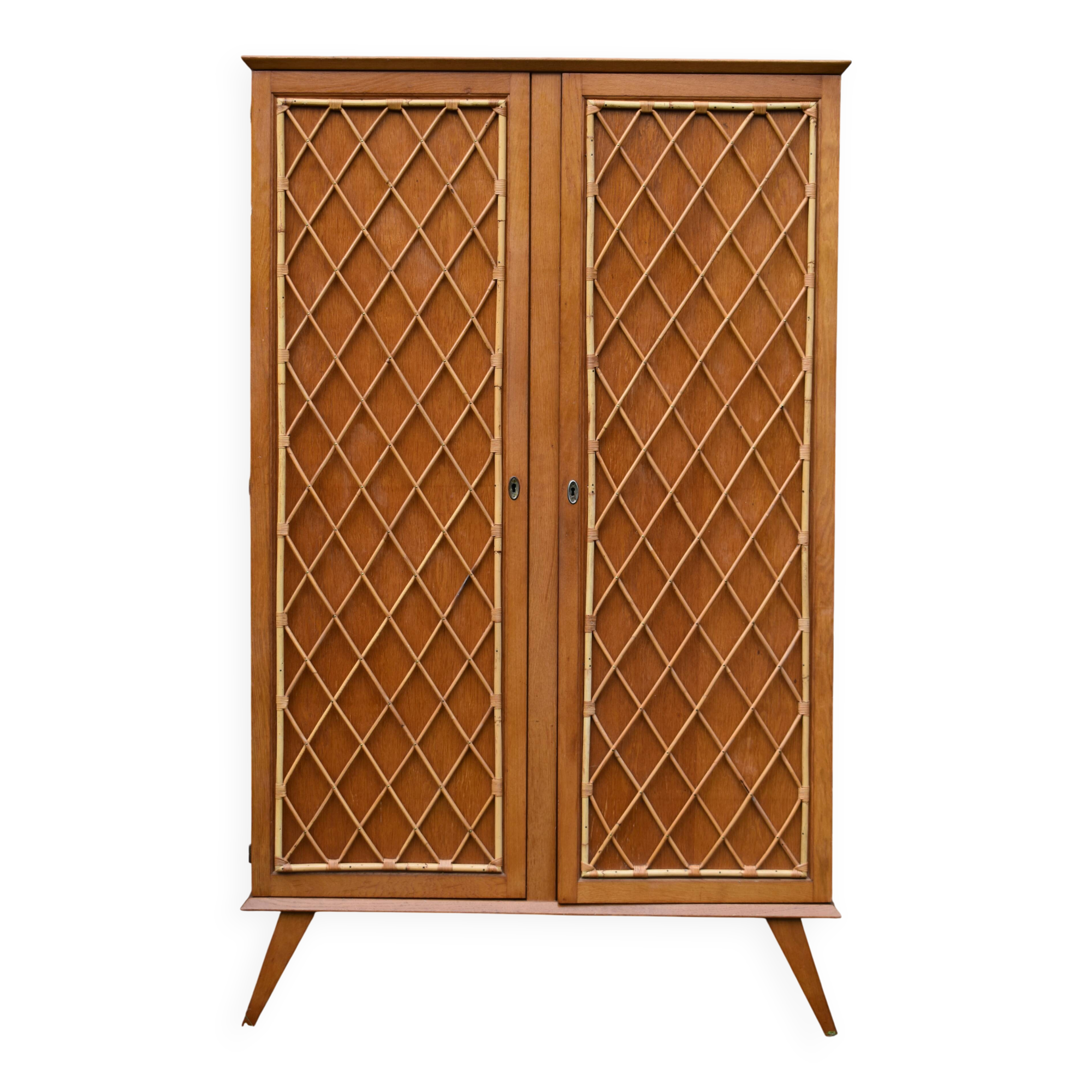 1960s rattan wardrobe