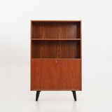Bookcase with bar Scandinavian design 1980s
