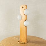 80s Wooden Floow Lamp by Temde