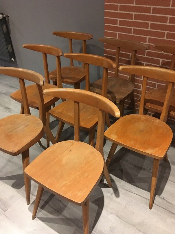 Suite of 8 chairs bistro Stella