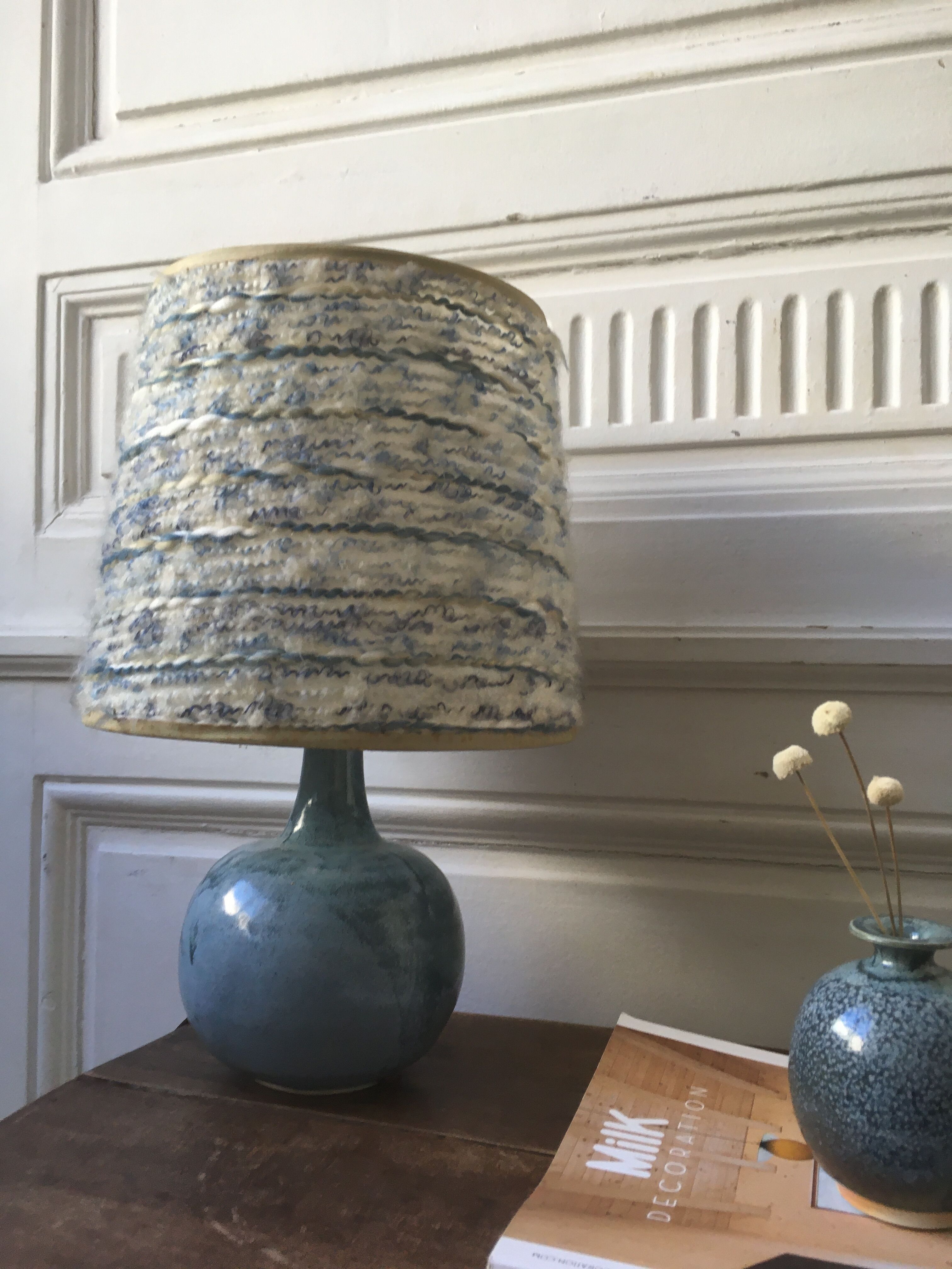 Vintage signed ceramic lamp