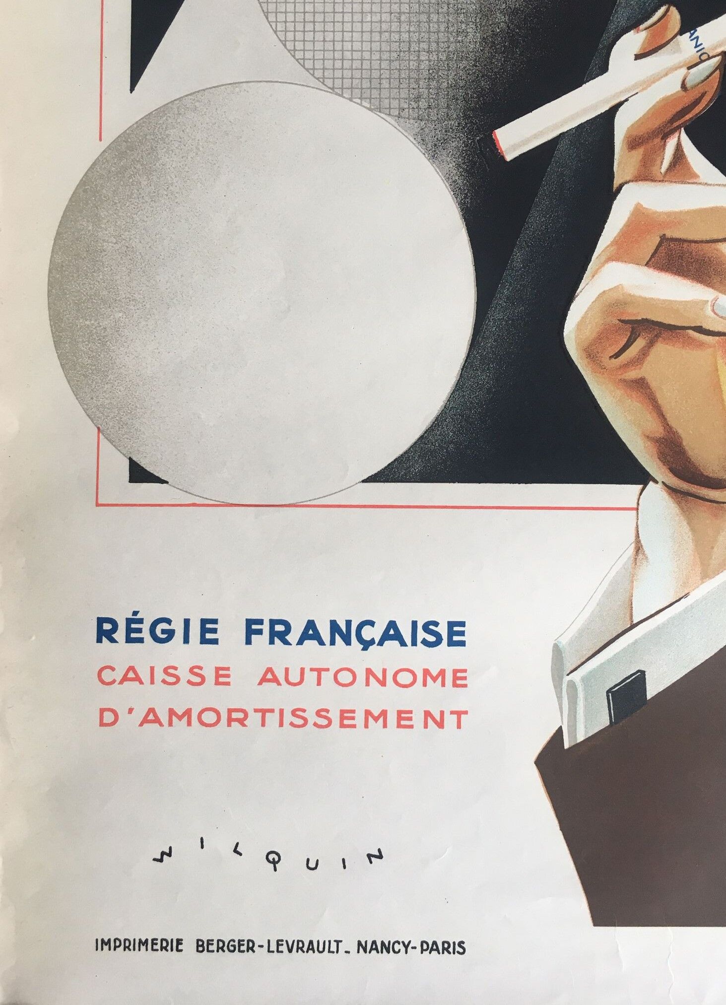 André Wilquin (1899 - 2000) Poster cigarettes Anic