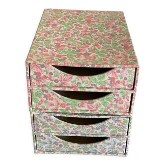 2 flowered storage drawer boxes