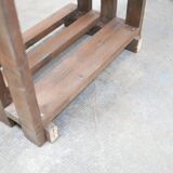 Vintage wooden column bookcase shelf