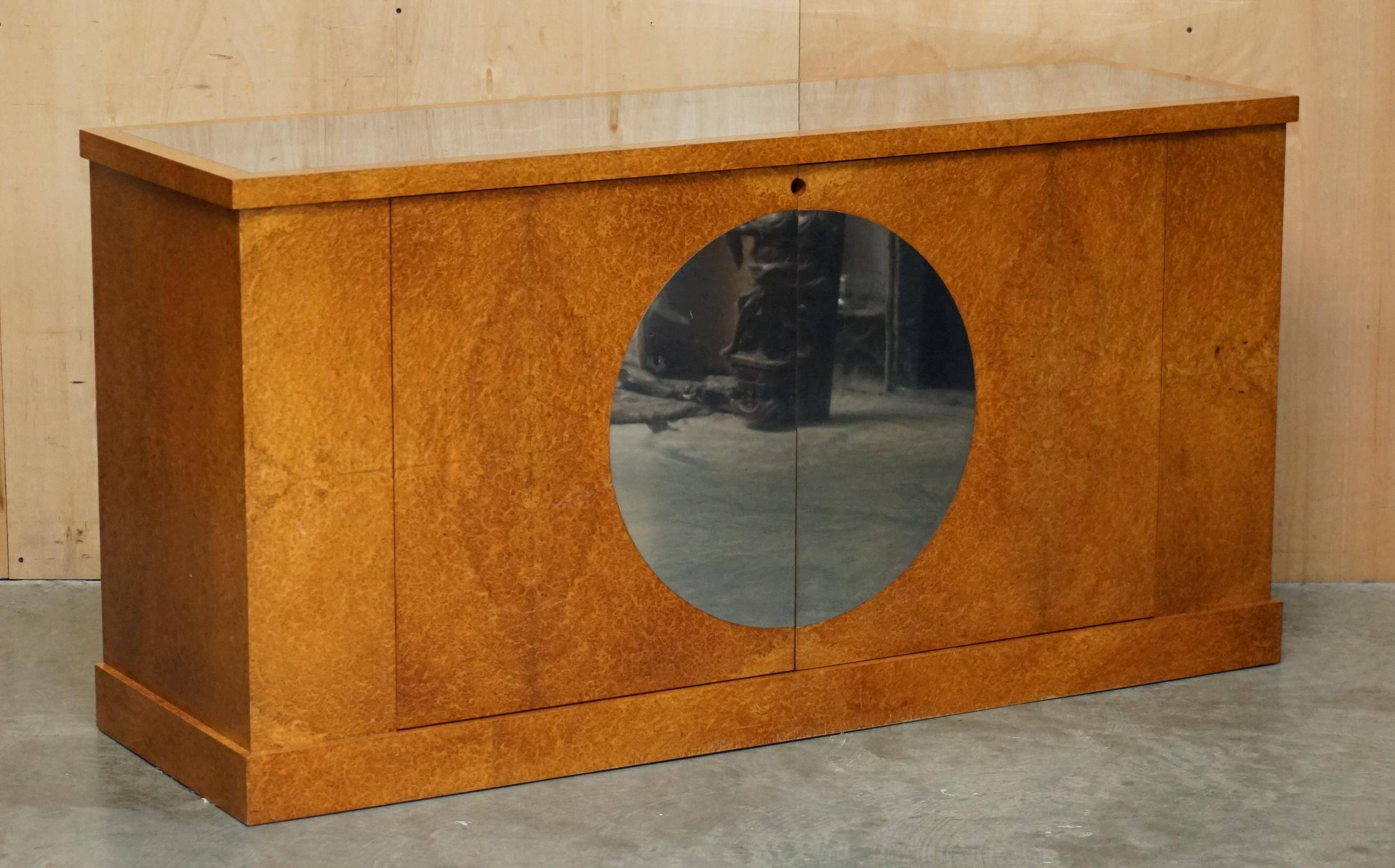 Soane Britain buffet for Bentley in Amboyna burl wood and polished metal.