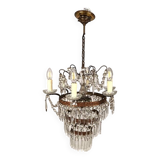Chandelier with crystal pendants with seven lights, Louis XVI style