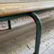 Vintage wood kindergarten bench and tubular structure in Long lacquered metal. 2m / High. 25 cm