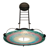 Lustre style Memphis Group inspired by the Rings of Saturn.