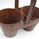 Double Metal Iron Pot Old Deco Kitchen Garden India