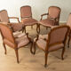 Rococo dining chairs, set of 6, circa 1900, baroque style